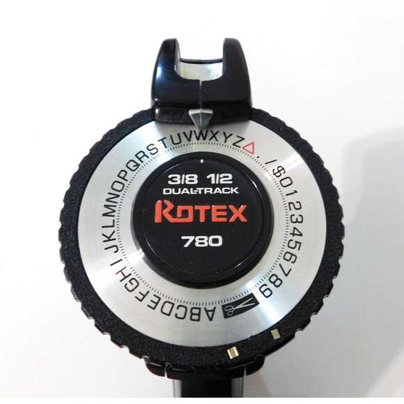 Rotex 780 3/8" 1/2" Dual Track Label Maker Kit Label Tape Cartridge - Picture 3 of 5